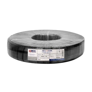 สายไฟ THW-A สายไฟ THW-A BCC 1x10 ตร.มม 500 ม. สีดำ สายไฟ งานระบบไฟฟ้า ELECTRIC WIRE THW-A BCC 1X10SQ.MM 500M BLACK