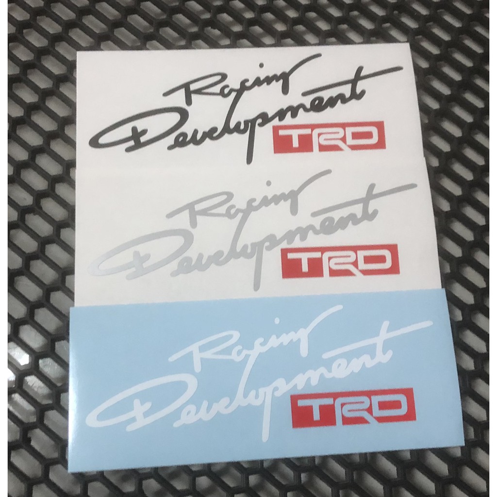 สติกเกอร์ไดคัท TRD Racing  (TRDสีแดงเป็นสติกเกอร์สะท้อนแสง)  สติกเกอร์แต่งรถ สติกเกอร์ Oracal