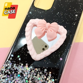 เคสวีโว่/Vivo V21 Y12/Y15/Y17 Y20/Y20s/Y12s Y21 เคสมือถือ TPU เคลือบเจลกากเพชรกริตเตอร์ไล่สีติดกระจกหัวใจ Diy