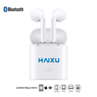 Haixu i7S ชุดหูฟังไร้สาย 2 ทิศทางพร้อมเคส Bluetooth V4.2 + DER