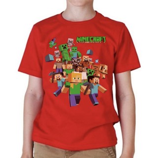 เสื้อยืด พิมพ์ลาย minecraft Family สําหรับเด็ก