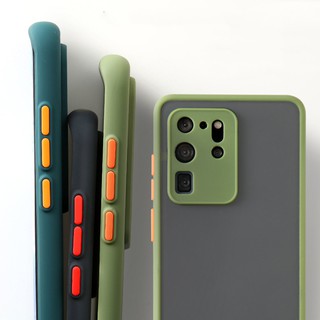 เคสหลังด้านกล้องขอบสี มี5สี รุ่น Samsung Galaxy S20 FE Ultra S10 S9 S8 Plus 5G S20+ S10+ S9+ S8+ เคส กันกระแทก