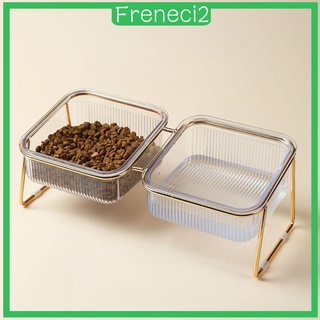 [FRENECI2] Pet Dog Cat Raised Elevated Feeding Bowl Snacks w/ Stand Feeder