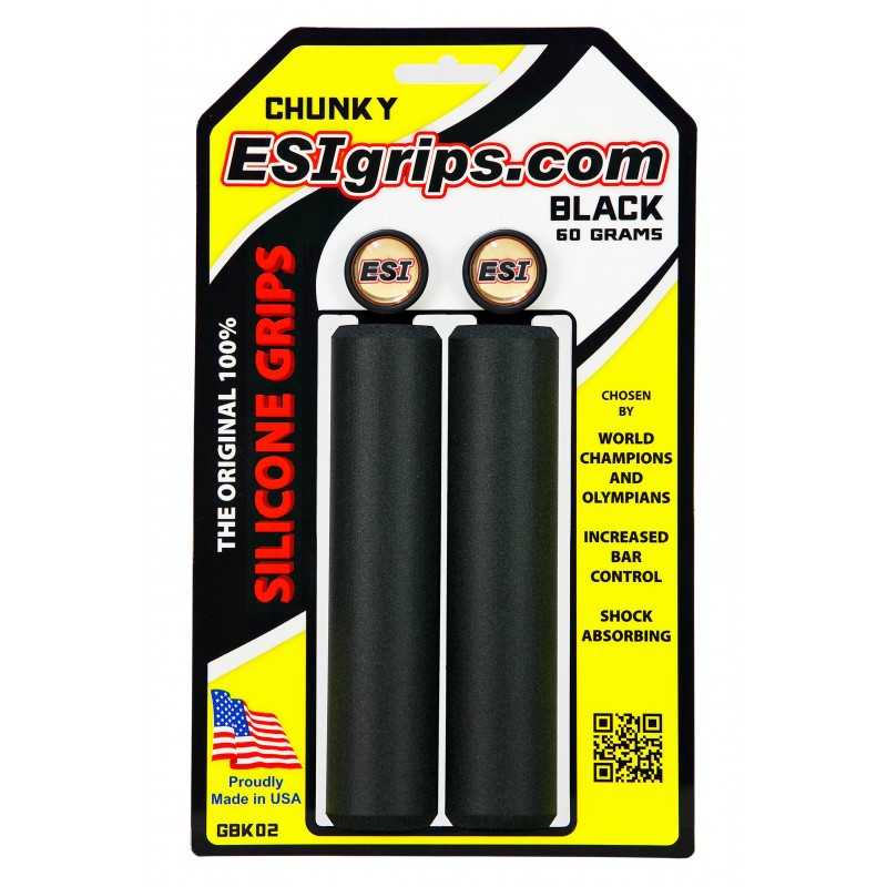 ปลอกแฮนด์เสือภูเขา ESI Chunky ซิลิโคนแท้ ปลอกแฮนด์จักรยานเสือภูเขา หนา นุ่ม ซับแรง เบา 60 กรัม