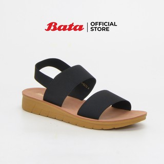 Bata บาจา รองเท้าแตะแบบรัดส้น รองเท้าลำลองส้นแบน สวมใส่ง่าย น้ำหนักเบา ไม่ลื่น สำหรับผู้หญิง รุ่น Win สีดำ - 5616873
