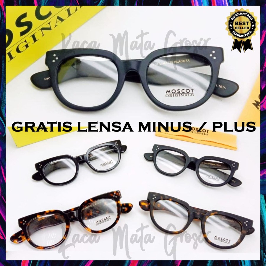 แว่นตา Moscot Vilda ป้องกันรังสียูวี ไซซ์ 48 สําหรับผู้ชาย และผู้หญิง