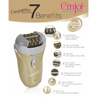Emjoi เครื่องถอนขนถนอมผิว Emagine (Gold) รุ่น EJ0066 แผ่นหนีบทอง 24K 10EJ00011