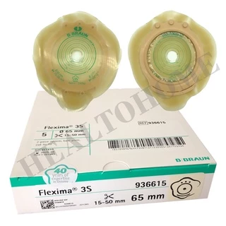 B Braun Flexima 3S Baseplate Ostomy Wafer แป้นสำหรับติดถุงอุจจาระ/ถุงปัสสาวะหน้าท้อง ขนาด 55, 65 มม.(เฉพาะแป้น) (1 แป้น)