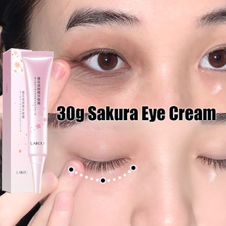 Laikou Sakura อายครีมให้ความชุ่มชื้นต่อต้านริ้วรอยลดริ้วรอยรอบดวงตา 30กรัม