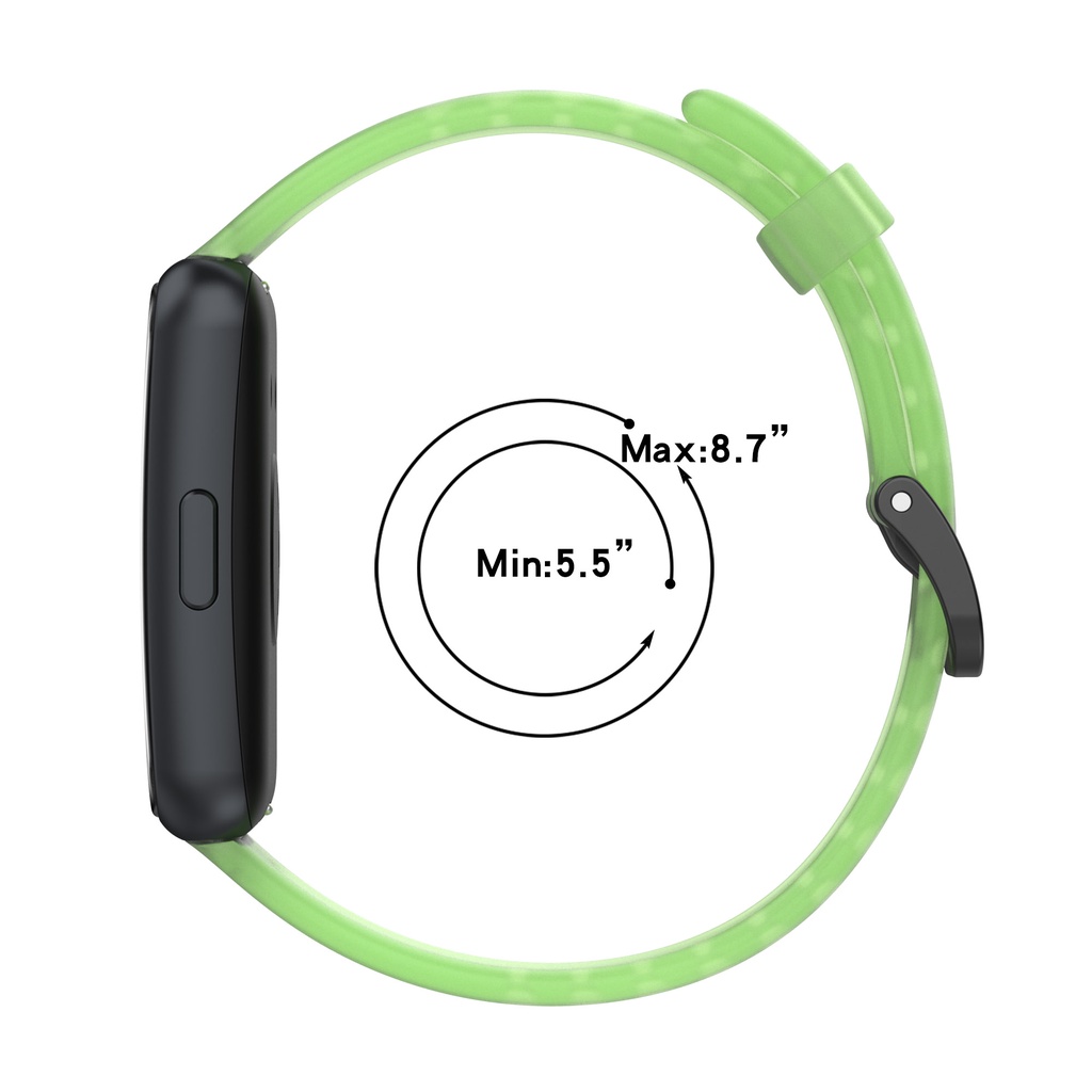 สายนาฬิกาข้อมือ ซิลิโคนนิ่ม กันน้ํา สีโปร่งใส สําหรับ Huawei band 7