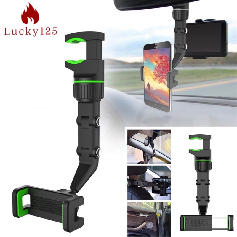 ซื้อ1แถม1🔥ที่วางโทรศัพท์ URM 360°หมุน ที่ยึดโทรศัพท์ในรถยนต์ ที่จับมือถือในรถ ในรถ ตัวหนีบหัวเตียง ที่ยึดกระจกมองหลัง