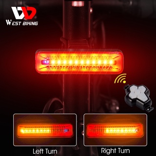 WEST BIKING ไฟสัญญาณเลี้ยว LED ชาร์จ USB สําหรับรถจักรยาน