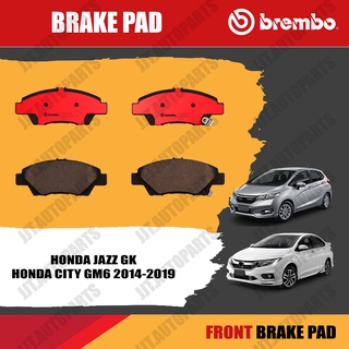 Brembo ผ้าเบรค HONDA JAZZ GK, HONDA CITY GM6 2014-2019, ฮอนด้า แจ๊ส GK, ฮอนด้า ซิตี้ GM6 ปี 2014-2019 [คู่หน้า]