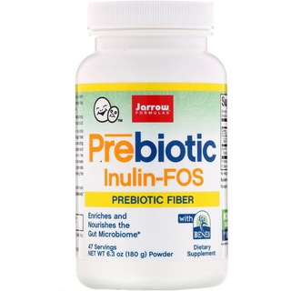 Jarrow Formulas Prebiotic Inulin FOS Powder 6.3 oz 180 g