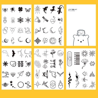 สติกเกอร์รอยสักชั่วคราว ลายหมี หน้ายิ้มน่ารัก 77 แบบ สําหรับ D7W2