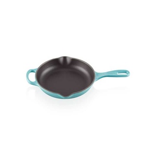 กระทะเหล็กหล่อทรงกลมมีด้ามจับ ขนาด 20CM สีฟ้า SIGNATURE ROUND SKILLET 20CM CARIBBEAN