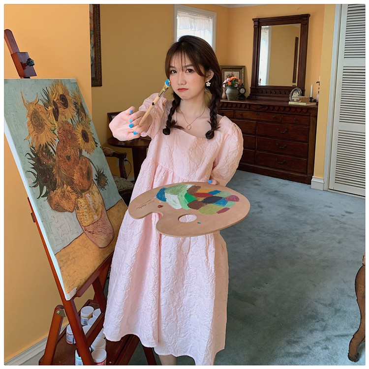 กระโปรงยาว เอวสูงลายดอกไม้แฟชั่นสตรี facebook instagram 2020 ig