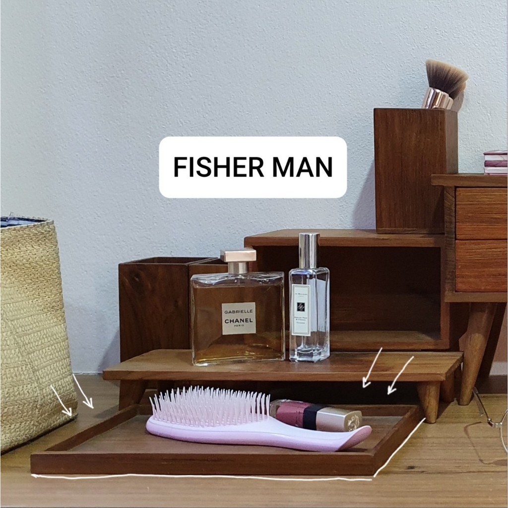 ถาดไม้สัก สำหรับเก็บของบนโต๊ะ