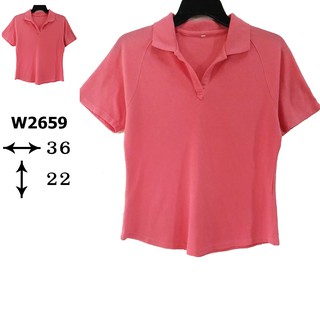 เสื้อโปโลแขนสั้น เสื้อมือสอง??W2659 เสื้อผ้า ให้ลูก JAPAN S309