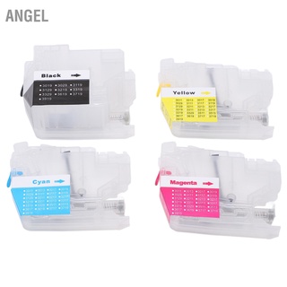 ANGEL 4Pcs Ink Cartridge Refill for LC3017 BK LC3017C LC3017M LC3017Y Printers Replacement