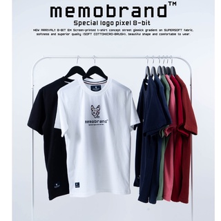 Memo By AEIOU เสื้อยืด Memo Supersoft Premium งานปัก รุ่น 8 BIT EM สินค้าลิขสิทธิ์แท้ รุ่นขายดี