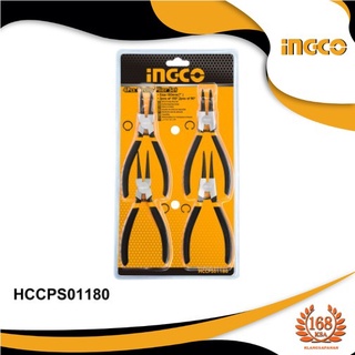 INGCO ชุดคีมหนีบแหวน 7" 4 ชิ้น #HCCPSO1180