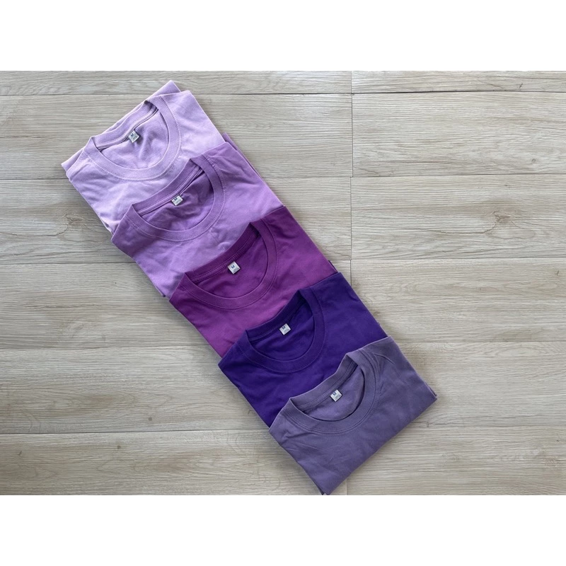 เสื้อยืดโทนสีม่วง คอตตอน เนื้อนุ่ม สีไม่ตก (มีบริการเก็บเงินปลายทาง)