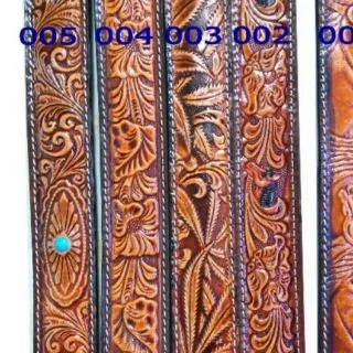 เข็มขัดหนังวัวแท้งานตอกCow leatherแฮปวี่20ลาย มังกร อินเดียแดง กัญชา ลายไทย ม้าคล้อย เปลี่ยนหัวได้ งานหนังแท้ 100