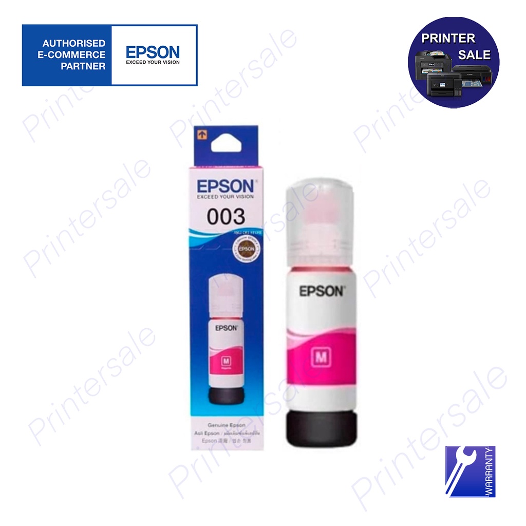 Epson 003 Magenta หมึกสำหรับเครื่อง EPSON L3110/L3150 NO.003 C13T00V300 ของแท้ By Printersale