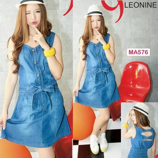 ชุดเดรสยีนส์ dress jeans ชุดยีนส์ ,มินิเดรสยีนส์ เดรสยีนส์ แซกยีนส์ Leonine MA576