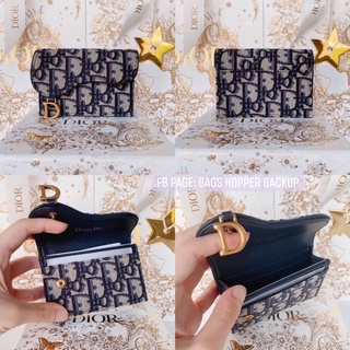 New‼️Dior card holder 1 ช่อง navy ของแท้💯