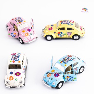 ProudNada Toys ของเล่นเด็กโมเดลรถเหล็กรถเต่าโฟล์คสวาเกน KiNSMART Volkswagen Classical Beetle(1967)