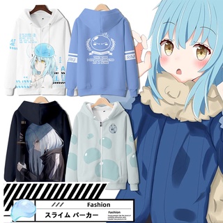 เสื้อกันหนาวแขนยาวลําลอง มีฮู้ด ทรงหลวม ลายการ์ตูนอนิเมะ About Me Reincarnated Become a Slime สวมใส่สบาย