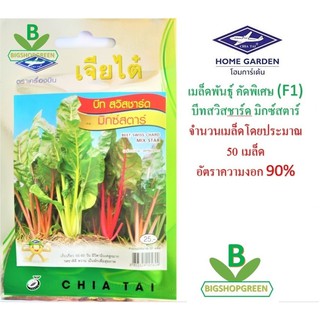 5 ฟรี 1 คละได้ เมล็ดพันธุ์ บีท สวิสชาร์ด มิกซ์สตาร์  ตรา เจียไต๋  เมล็ดพันธุ์ คัดพิเศษ F1 เมล็ดผัก เมล็ดพันธุ์พืช