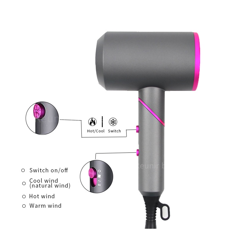 Yoodragons Portable Anion Hair Dryer Professinal Quick Dry Hair Drier