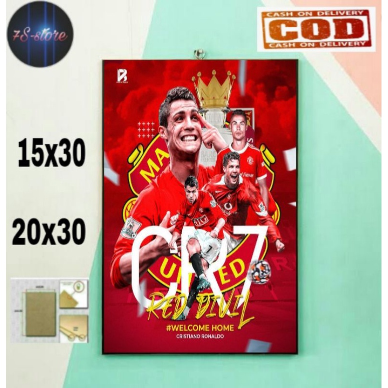 RONALDO THEME WALL DECORTATION/ โปสเตอร์ CRISTANO RONALDO WOODEN/ โปสเตอร์ RONALDO/WALLDECOR