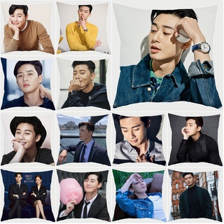 ปลอกหมอนโพลีเอสเตอร์พิมพ์ลาย Hallyu Star Park Seo Joon ขนาด 45X45 ซม. สําหรับตกแต่งบ้านโซฟารถยนต์