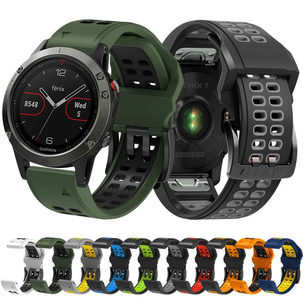สายนาฬิกาข้อมือซิลิโคน 22 26 มม. สําหรับ Garmin Fenix 7 7X 6 6X Pro 5 5X Plus 3HR/EPIX/instinct 2 2S Smartwatch Band Quick Fit Wristband