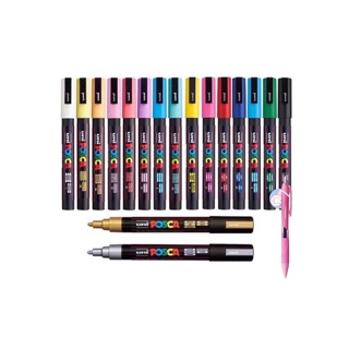 UNI POSCA PC-3M PC-5M ปากกามาร์คเกอร์ ปากกากันน้ำ ปากกาเขียน