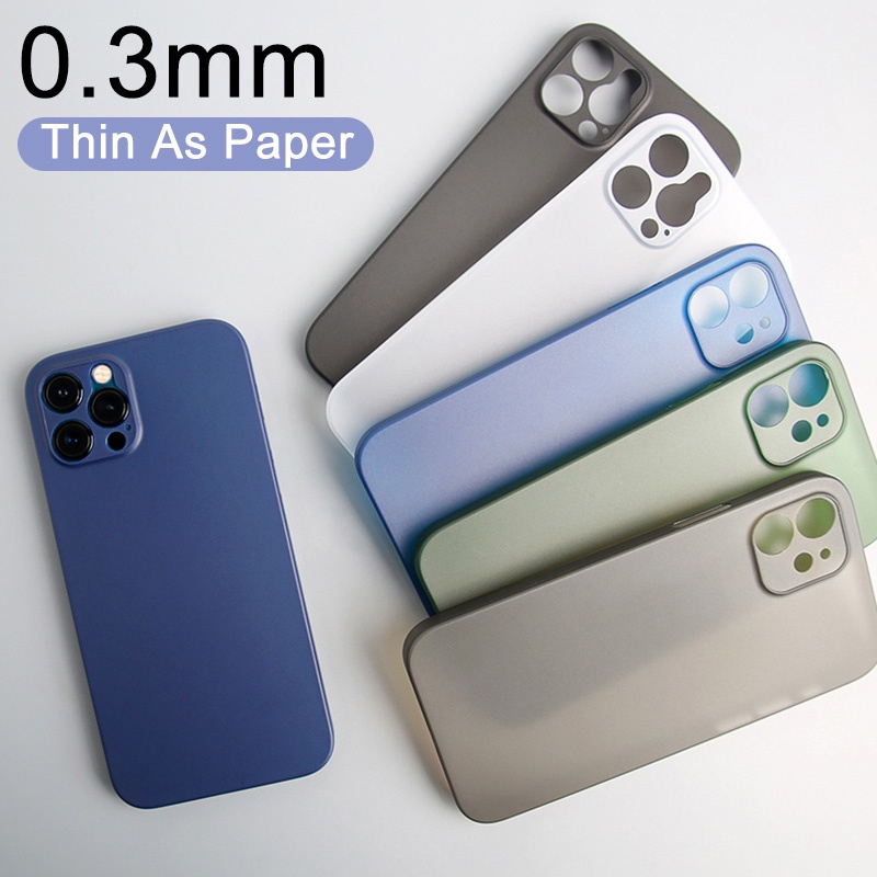 เคสโทรศัพท์มือถือแข็ง เนื้อแมตต์ บางพิเศษ สําหรับ iPhone 13 12 11 Pro Max 13 Mini L07 0.3 มม.