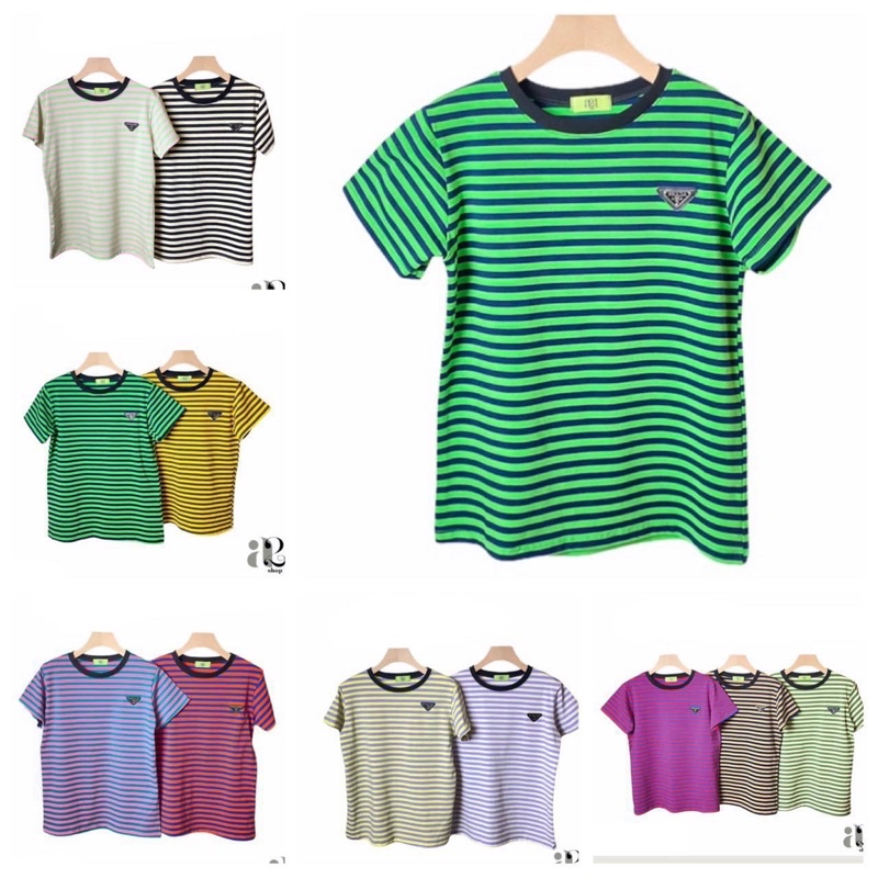 เสื้อยึดลายขวางPrada