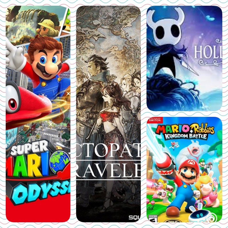 Nintendo Switch🎮 4 Games Mario Odyssey+OCTOPATH TRAVELER+Mario Rabbid+Hollow Knight for rent(เช่า)💯