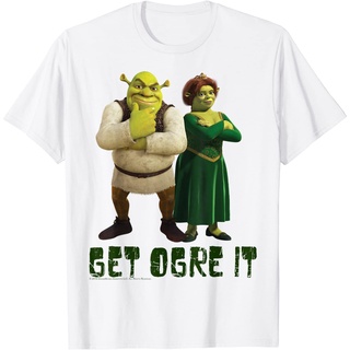 เสื้อยืดวินเทจเสื้อยืด พิมพ์ลาย Shrek Fiona &amp; Shrek Get Ogre แฟชั่นพรีเมี่ยม สําหรับเด็กผู้ชาย และเด็กผู้หญิง อายุ 1-12