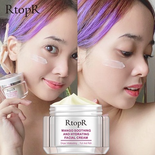RtopR FDA มะม่วงครีมบํารุงผิวหน้า ให้ความชุ่มชื้น เพิ่มความชุ่มชื้น กระชับรูขุมขนครีมกลางคืน มอยเจอร์ไรเซอร์บํารุงผิวหน้า ครีมกระชับรูขุมขน Mango Soothing Brightening Facial Cream 30 กรัม