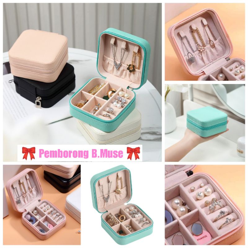 กล่องเก็บของแบบพกพา Jewellery Box Jewellery Organizer Kotak Barang Kemas