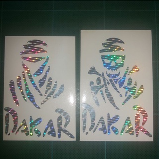 สติ๊กเกอร์ Dakar (เลเซอร์รุ้ง) มี 2 แบบ ขนาด 9.5x7.5 ซม.