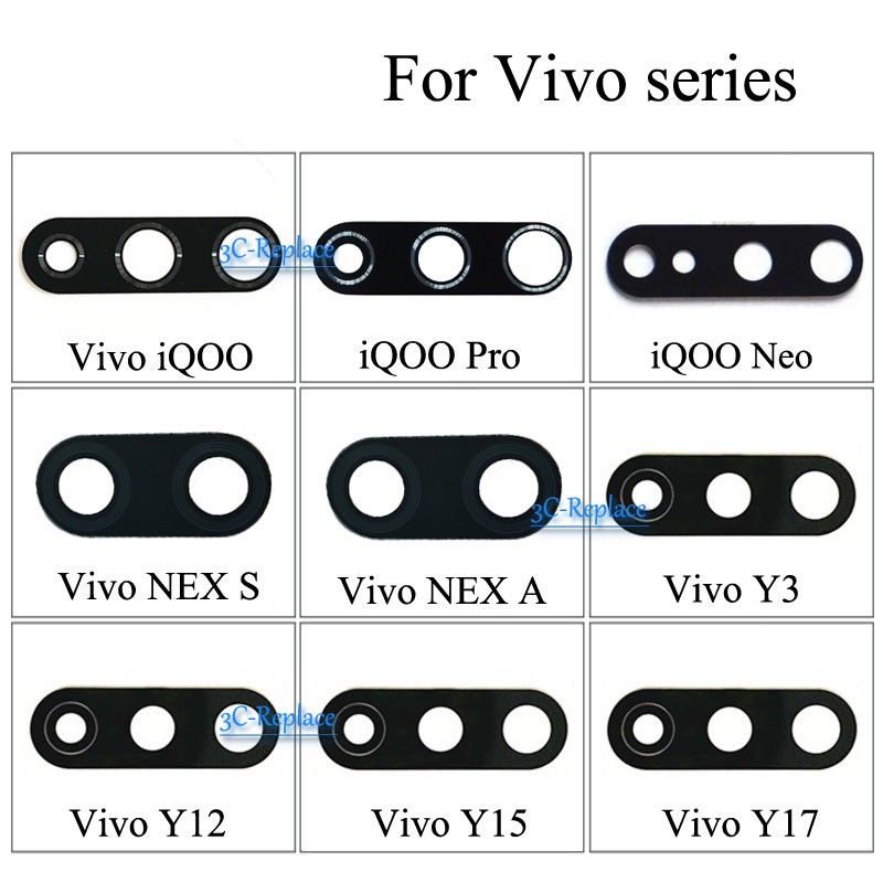 สําหรับ Vivo iQOO iQOO Neo iQOO Pro NEX S NEX A Y3 Y11 Y12 Y15 Y17 กล้องด้านหลังฝาครอบเลนส์อะไหล่ซ่อ