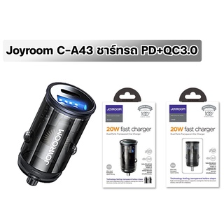 Joyroom C-A43 หัวชาร์จ ในรถยนต์ mini dual port USB Type C / USB 20W 3A  Quick Charge 3.0