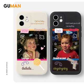 Guman เคสคู่ เคสไอโฟน คู่รัก กันกระแทกซิลิโคนนุ่มน่ารักตลก เคสโทรศัพท์ Compatible for iPhone 14 13 12 11 Pro Max SE 2020 X XR XS 8 7 6 6S Plus พลัส XYKD6965