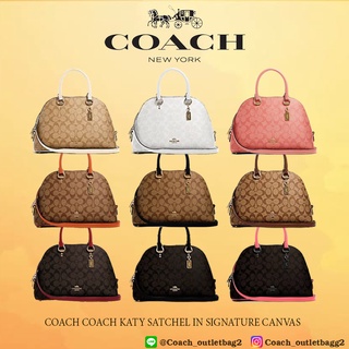 COACH KATY SATCHEL IN SIGNATURE CANVAS